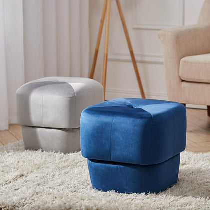 Large Velvet Footstool Sofa Armchair Footrest Stool Pouffe Dressing Table Stool