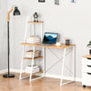 Home Office Computer Desk Study Writing Table with 3-Tier Storage Shelves
