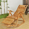 Bamboo Rocking Chair Lounger Recliner Garden Furniture Height Adjustable /Pillow