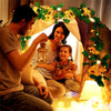 LED Solar Powered Ivy Fairy String Lights Garden Outdoor Leave Wall Fence Lights