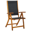 Folding Garden Chairs 6 pcs Solid Wood Acacia and U6D1