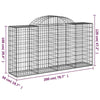 Arched Gabion Baskets 5 pcs 200x50x100/120 Galvanised V2J6