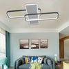 Metal Frame Arc Round Rectangle LED Ceiling Light Chandelier Living Room Decor