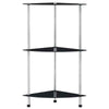 2/3 Tier Glass Shelf Unit Clear Modern Storage Display Side Table Furniture