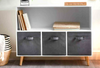 3 Cube Storage Bookcase White Bookshelf Wooden Door Display Shelf Organizer Unit