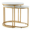 Nesting Coffee Tables Set of 2 Modern Snack End Table Stacking Sofa Side Table