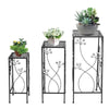 3x Metal Plant Pot Stand Flower Display Shelf Garden Balcony Outdoor Indoor