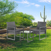 Three-Piece Rattan Garden Furniture 2 Seat Bistro Table Chair Outdoor Patio Set