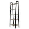 5 Tier Ladder Shelf Bookcase Bookshelf Storage Rack Metal Frame Display Stand