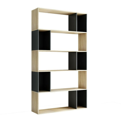 Bookcase Wooden Shelving Unit 5 Tiers Bookshelf Living Room Display Stand Oak