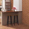 4 x Bar Stools Retro Breakfast Kitchen Bar High Chairs MDF Seat Metal Legs