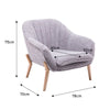 Modern Fabric Linen Armchair Upholstery Living Room Reception Chair Single Sofa