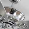 52" Ceiling Fan Light Crystal Chandelier Lamp 5 Blades With Remote Control