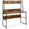 2 in 1 Computer Desk PC Laptop Table Writing Study Workstation Storage Bookcases