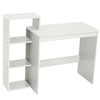 White Vanity Dressing Table Jewelry Makeup Desk with Organiser Shelves Bedroom