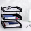 3Tier Office Filing Trays Letter Rack Desk Organiser Paper A4 Document Holder UK