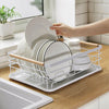 White Washing Up Bowls Plate Drip Tray Sink Bowl Dish Drainer Rack Storage