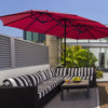 4.6M Patio Double-Sided Umbrella Parasol Outdoor Extra Large Crank Sunshade