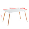 Dining Table and Chairs 2 4 6 Set Wooden leg Retro Room Chair White Kitchen