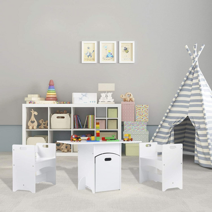 Kids Table and 2 Chairs Sets Wooden Children's Desk Table Playing Table