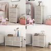Fabric Cabinets Storage Unit Chest of 3/4/5 Drawer Bedside Table Organiser Beige