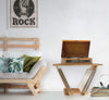Wooden Vinyl Records Holder Turntable Stand Record Player Display Up to 50 Album