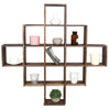 Retro Space Saving Floating Wall Shelves Display Shelf CDs Storage Unit