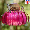 Creative Sensation Pink Coneflower Bird Feeder Outdoor Garden Yard Decorations