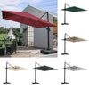 3m Square Cantilever Hanging Garden Parasol Sun Shade Patio Umbrella Cafe Dining