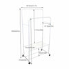 Large Rolling Clothes Rail Hanger Shelf Garment Laundry Room Balcony Drying Rack