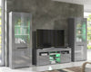 TV Unit High Gloss Grey &Matt Living Room Set Stand Display Cabinets LED Lights