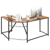 L-Shaped Corner Computer Desk Industrial PC Table Large Workstation Home Office