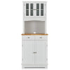 Kitchen Pantry Cabinet Freestanding Buffet Cupboard W/ Adjustable Shelf & Drawer