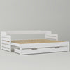 3FT Single Day Guest Bed W/ Pull Out Trundle Bed and Drawers Bedroom Furniture