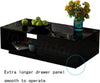 Modern High Gloss Coffee Table With Storage Drawer For Living Room White Black
