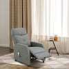 Grey Reclining Massage Sofa Armchair 6 Points Massage Heating Recliner Chair