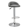 Pair of Grey / Black Bar Stools Gas Lift Swivel Home Kitchen Breakfast Chairs