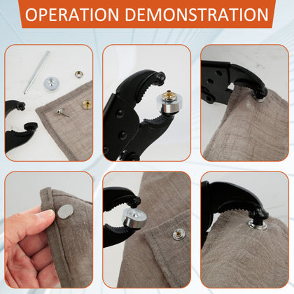 153Pcs Snap Fasteners Kit with Adjustable Pliers Heavy Duty Snap Fasteners brrRv