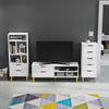 TV Cabinet Vintage TV Stand Console Table TV Unit Centre Table with Storage Cube