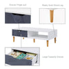 TV Cabinet Vintage TV Stand Console Table TV Unit Centre Table with Storage Cube