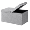 Folding Storage Ottoman Oxford Fabric Footstool Bench Toy Box Chest with Lid