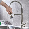 Commercial Kitchen Cold& Hot Tap Pull Out Sprayer Spring Mixer Taps Arm Takeaway