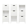 White Wooden Bathroom Shelf Cabinet Cupboard w/Drawer Storage Unit Free Standing