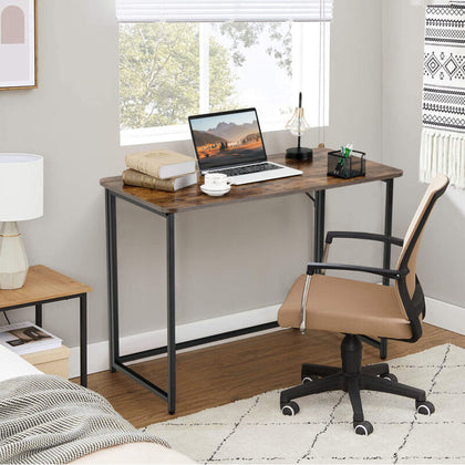 Folding Computer Desk Industrial PC Table Home Office Large Writing Workstation