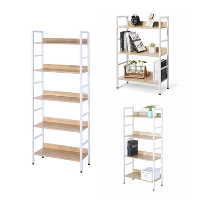 3/4/5 Tier Ladder Shelf Bookcase Storage Shelving Unit Corner Rack Display Stand
