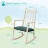 Wooden Kids Rocking Chair Children Armchair Seating Rocker W/ Soft Cushion Home