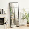 Rectangle Arched Window Mirror Durable Metal Frame Wall Mount Home Hallway Decor