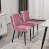 2X Velvet Dining Chairs Diamond Seat Padded Kitchen Dining room Chairs