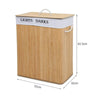 Bamboo Laundry Basket Hamper Dirty Clothes Storage Organizer Bin 100 L
