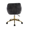 Crushed Velvet Padded Swivel Study Office Chair Adjustable Computer Desk Chair